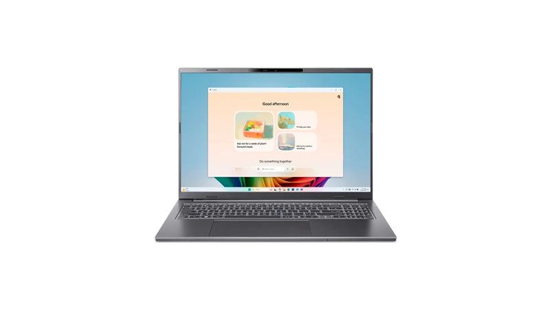 Acer laptop on a white background