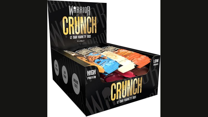 Warrior Crunch protein bars in the clearance section